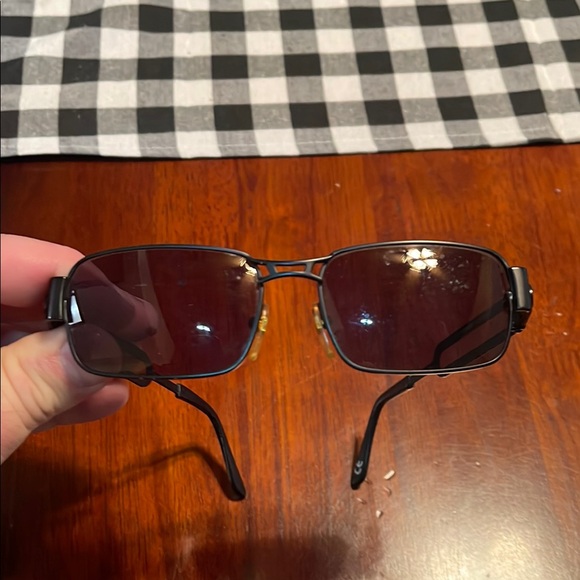 Versace Black Sunglasses with Metallic Frame